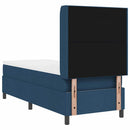 vidaXL Boxrugós ágy párnával fejtámlával Kék 200 x 80 cm szövet