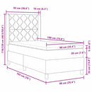 vidaXL Boxrugós ágy párnával fejtámlával Fekete 190 x 90 cm szövet