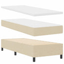 vidaXL Boxrugós ágy párnával fejtámlával Krém 190 x 90 cm szövet