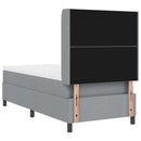 vidaXL Boxrugós ágy párnával Világosszürke 200 x 90 cm szövet
