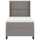 vidaXL Boxrugós ágy párnával fejtámlával Tópszínű 200 x 100 cm szövet
