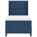 vidaXL Boxrugós ágy matracmal fejtámlával Kék 100 x 200 cm szövet