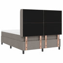 vidaXL Boxrugós ágy párnával fejtámlával Tópszínű 190 x 140 cm szövet