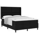 vidaXL Boxrugós ágy párnával fejtámlával Fekete 200 x 140 cm szövet