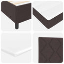 vidaXL Boxrugós ágy párnával Sötét Barna 200 x 140 cm szövet
