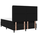 vidaXL Boxrugós ágy párnával fejtámlával Fekete 200 x 160 cm szövet
