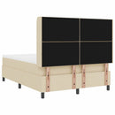 vidaXL Boxrugós ágy párnával fejtámlával Krém 200 x 160 cm szövet