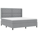 vidaXL Boxrugós ágy párnával Világosszürke 200 x 180 cm szövet