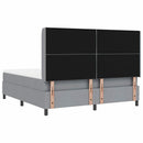 vidaXL Boxrugós ágy párnával Világosszürke 200 x 180 cm szövet
