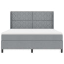 vidaXL Boxrugós ágy párnával Világosszürke 200 x 180 cm szövet