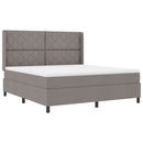 vidaXL Boxrugós ágy párnával fejtámlával Tópszínű 200 x 180 cm szövet