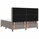 vidaXL Boxrugós ágy párnával fejtámlával Tópszínű 200 x 180 cm szövet