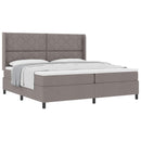 vidaXL Boxrugós ágy párnával fejtámlával Tópszínű 200 x 200 cm szövet
