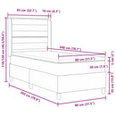 vidaXL Boxrugós ágy matracmal fejtámlával Krém 80 x 200 cm szövet