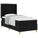 vidaXL Boxrugós ágy matracmal fejtámlával Fekete 90 x 200 cm szövet
