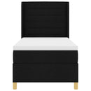 vidaXL Boxrugós ágy matracmal fejtámlával Fekete 90 x 200 cm szövet