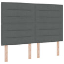 vidaXL Boxrugós ágy matracmal Sötétszürke 140 x 200 cm szövet