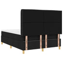 vidaXL Boxrugós ágy matracmal fejtámlával Fekete 140 x 200 cm szövet