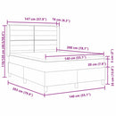 vidaXL Boxrugós ágy matracmal fejtámlával Kék 140 x 200 cm szövet