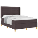 vidaXL Boxrugós ágy matracmal Sötét Barna 160 x 200 cm szövet