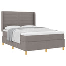 vidaXL Boxrugós ágy fejtámlával Tópszínű 160 x 200 cm szövet