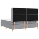 vidaXL Boxrugós ágy matracmal Világosszürke 180 x 200 cm szövet