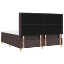 vidaXL Boxrugós ágy matracmal Sötét Barna 180 x 200 cm szövet