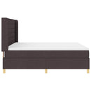 vidaXL Boxrugós ágy matracmal Sötét Barna 180 x 200 cm szövet