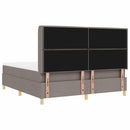 vidaXL Boxrugós ágy fejtámlával Tópszínű 180 x 200 cm szövet