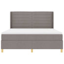 vidaXL Boxrugós ágy fejtámlával Tópszínű 180 x 200 cm szövet