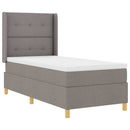 vidaXL Boxrugós ágy matracmal fejtámlával Tópszínű 80 x 200 cm szövet