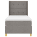 vidaXL Boxrugós ágy matracmal fejtámlával Tópszínű 80 x 200 cm szövet