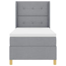vidaXL Box Spring ágy matracmal Világosszürke 100 x 200 cm szövet