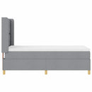 vidaXL Boxrugós ágy fejtámlával Világosszürke 100 x 200 cm szövet
