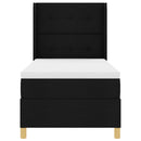 vidaXL Box Spring ágy matracmal fejtámlával Fekete 100 x 200 cm szövet