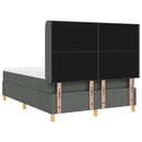 vidaXL Boxrugós ágy matracmal Sötétszürke 160 x 200 cm szövet