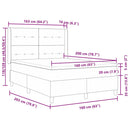 vidaXL Boxrugós ágy fejtámlával Fekete 160 x 200 cm szövet