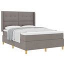 vidaXL Boxrugós ágy fejtámlával Tópszínű 160 x 200 cm szövet