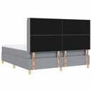 vidaXL Boxrugós ágy matracmal Világosszürke 180 x 200 cm szövet