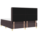 vidaXL Boxrugós ágy fejtámlával Sötét Barna 180 x 200 cm szövet