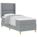 vidaXL Boxrugós ágy matracmal Világosszürke 80 x 200 cm szövet