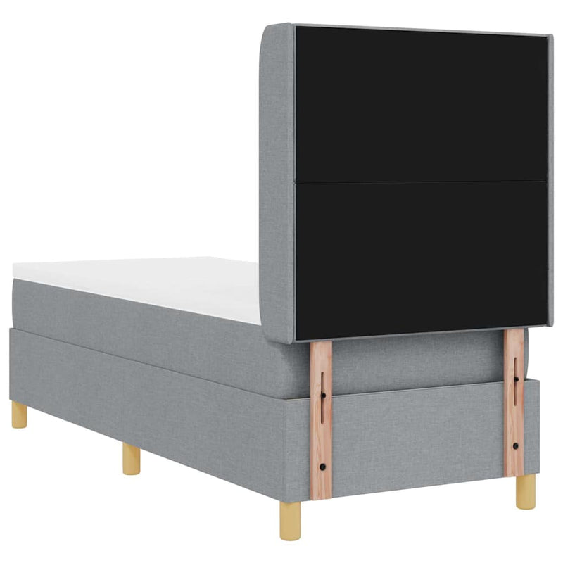 vidaXL Box Spring ágy matracmal Világosszürke 80 x 200 cm szövet