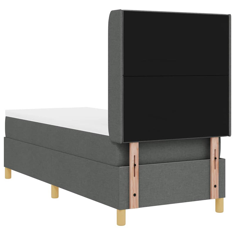 vidaXL Box Spring ágy matracmal Sötétszürke 80 x 200 cm szövet