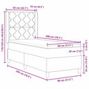 vidaXL Boxrugós ágy fejtámlával Sötétszürke 80 x 200 cm szövet