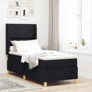 vidaXL Boxrugós ágy matracmal fejtámlával Fekete 80 x 200 cm szövet