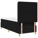 vidaXL Boxrugós ágy matracmal fejtámlával Fekete 80 x 200 cm szövet
