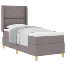 vidaXL Boxrugós ágy fejtámlával Tópszínű 80 x 200 cm szövet