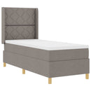 vidaXL Boxrugós ágy fejtámlával Tópszínű 80 x 200 cm szövet