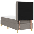 vidaXL Boxrugós ágy fejtámlával Tópszínű 80 x 200 cm szövet