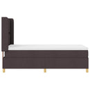 vidaXL Boxrugós ágy fejtámlával Sötét Barna 90 x 190 cm szövet
